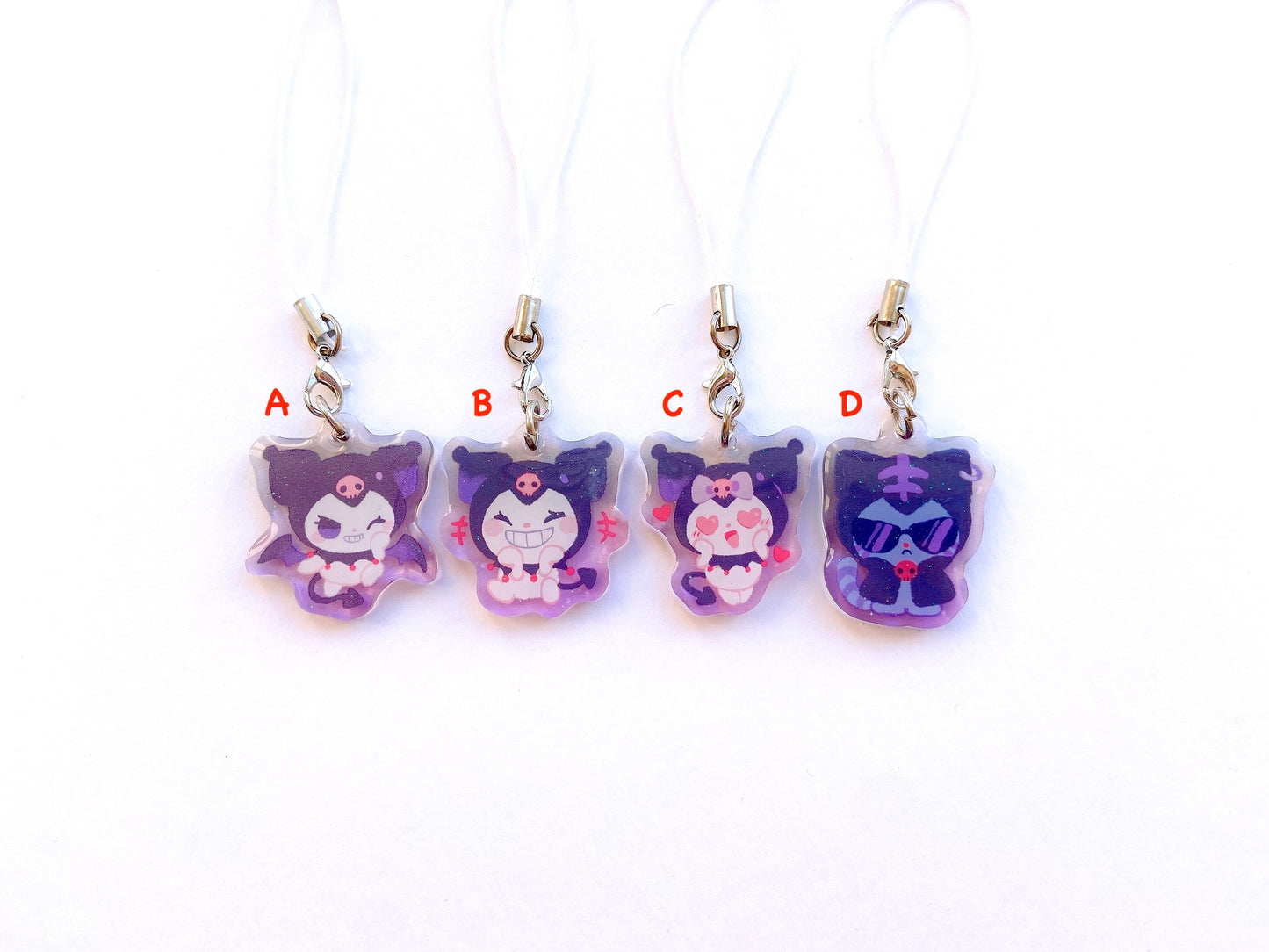 Kuromi Mini Charms (1.5 inch Clear Acrylic)