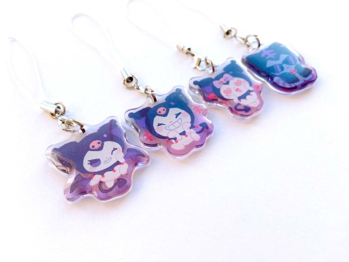 Kuromi Mini Charms (1.5 inch Clear Acrylic)