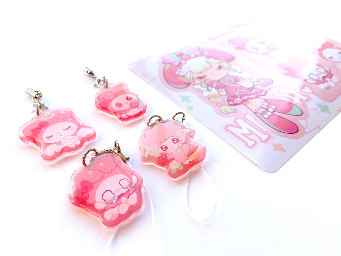 My Melody Mini Charms (1.5 inch Clear Acrylic)