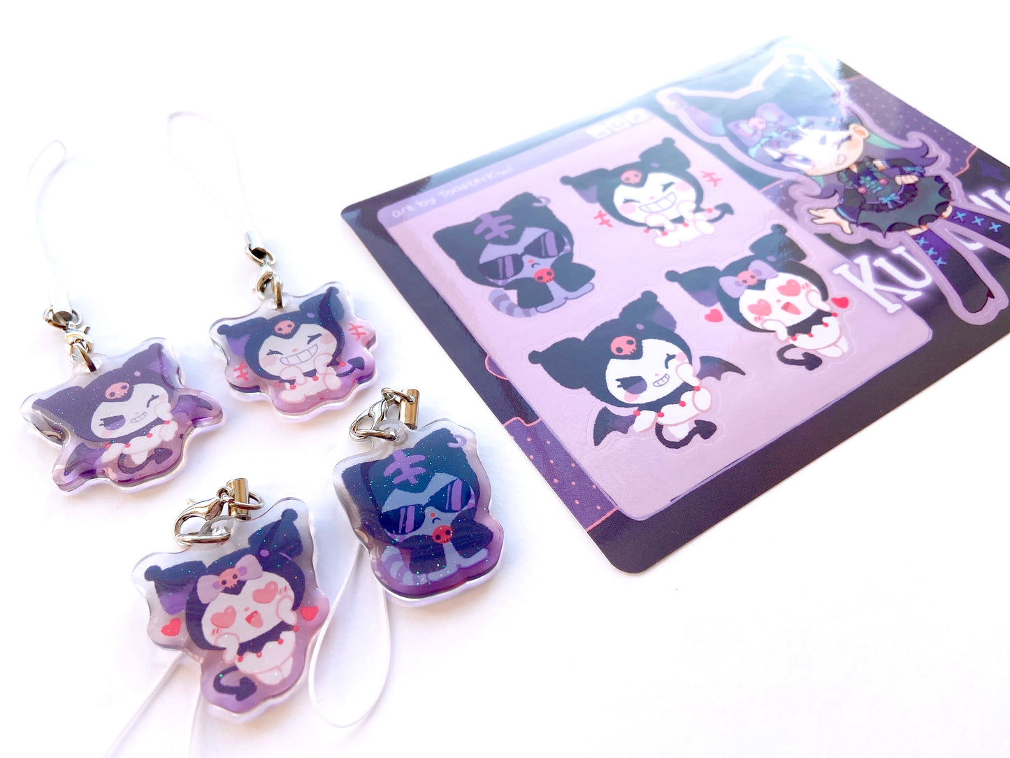 Kuromi Mini Charms (1.5 inch Clear Acrylic)