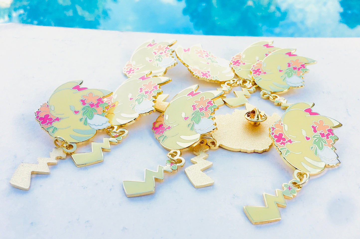 Pikachu Dangling Tail Enamel Pin 3.5"