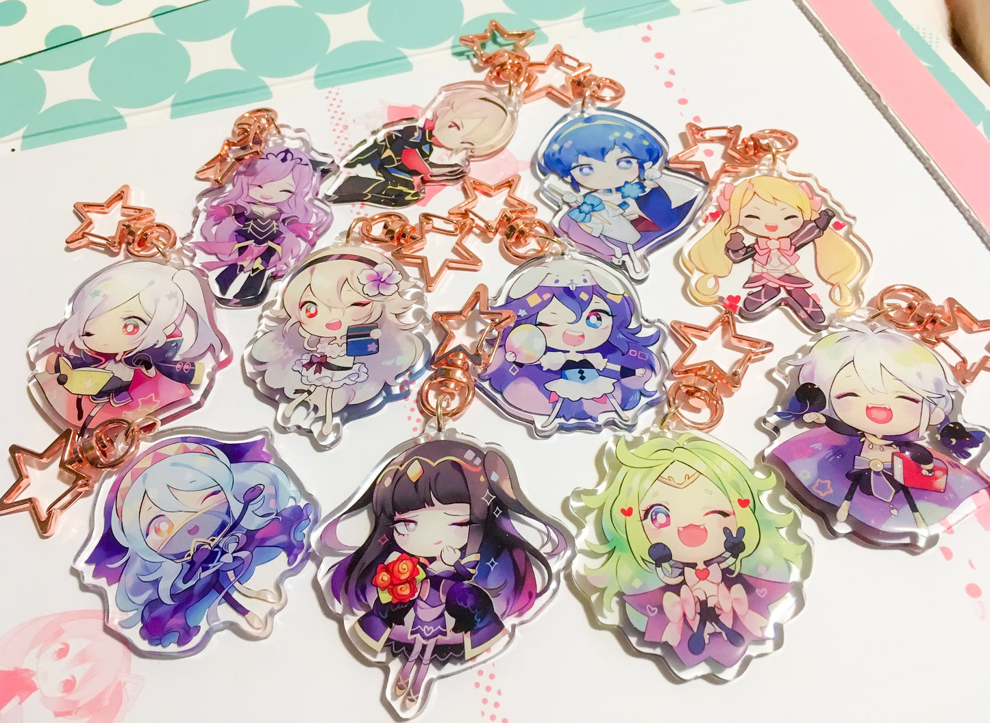 FIRE EMBLEM charms (2 inch Clear Acrylic)