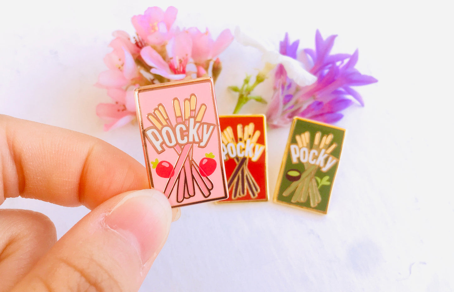 Pocky Enamel Pins 1”