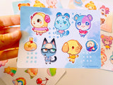 Animal Crossing Sticker Sheets (4x6 inch vinyl)