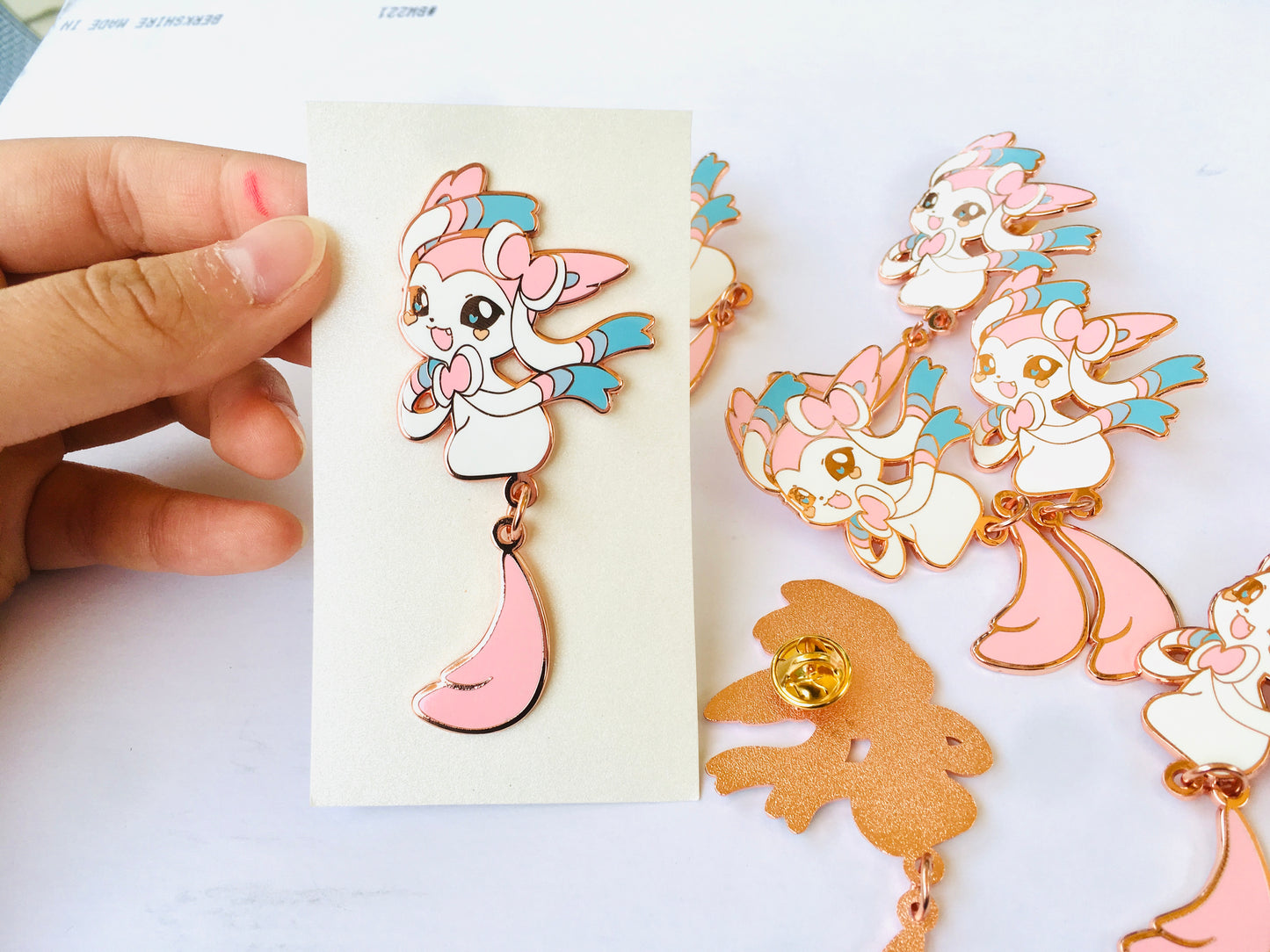 Sylveon Dangling Tail Enamel Pin 3.5"