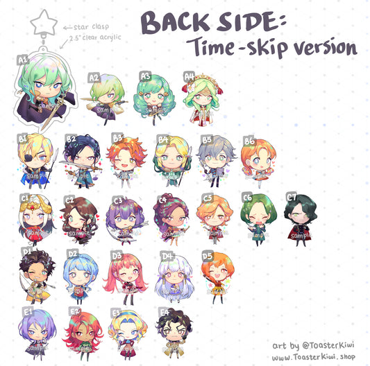 FIRE EMBLEM 3 HOUSES charms (2 inch Clear Acrylic)