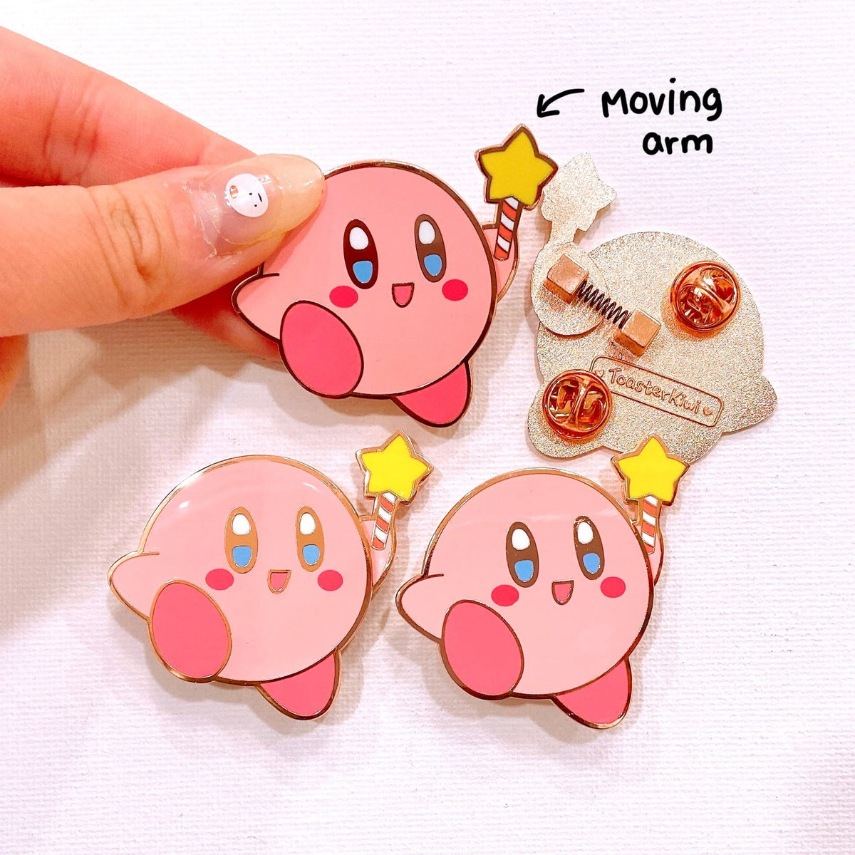 Kirby Game Character Pink Enamel Metal Pin