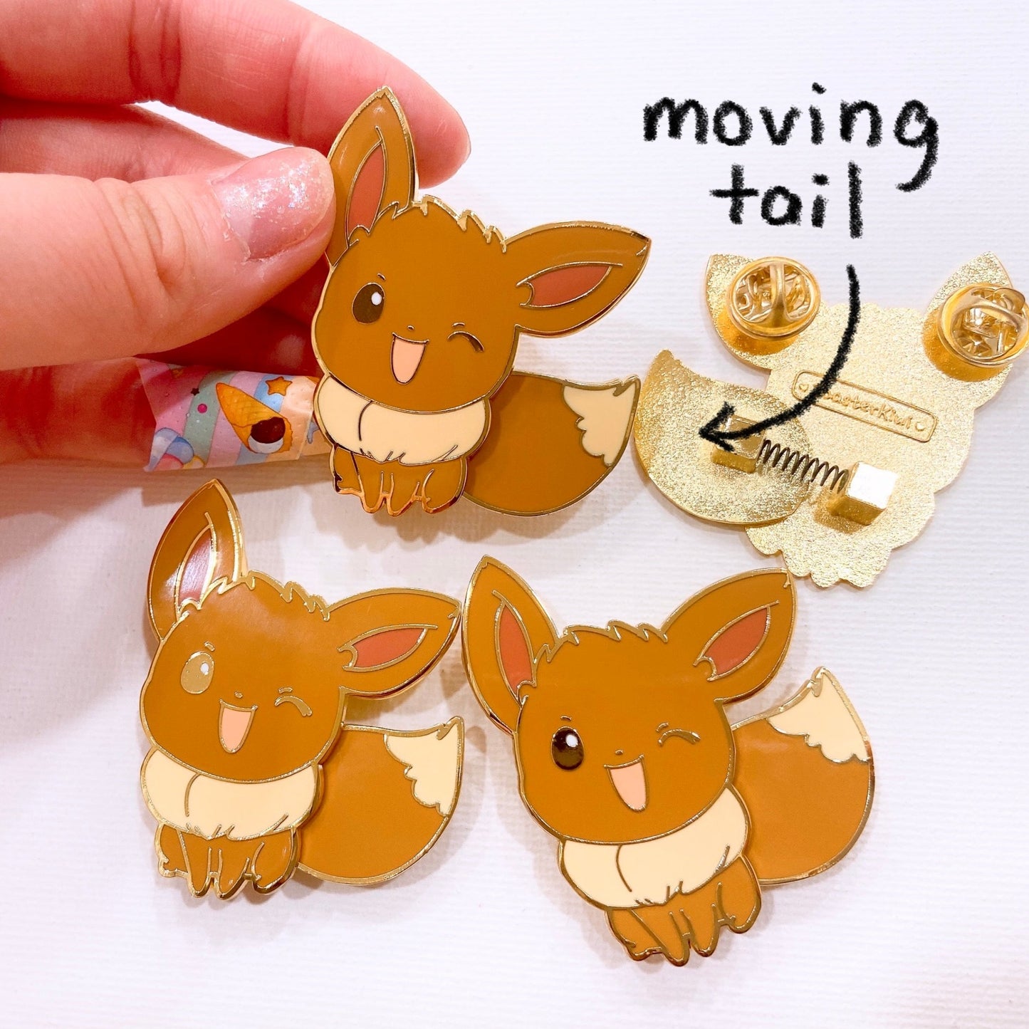 Eevee Bobble-Tail Enamel Pin
