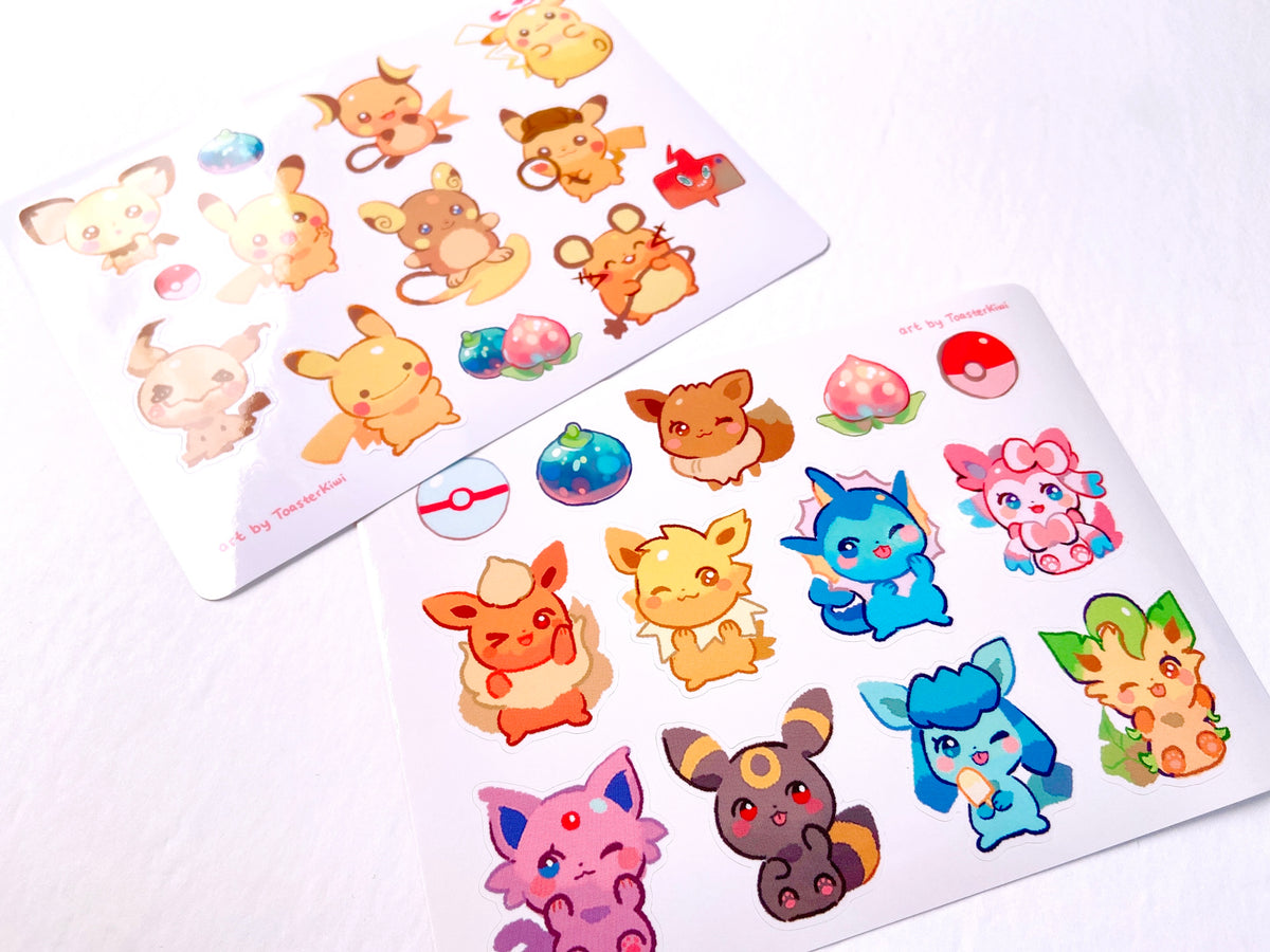 Pokemon Kyoto Sticker Sheet – Pika Dude