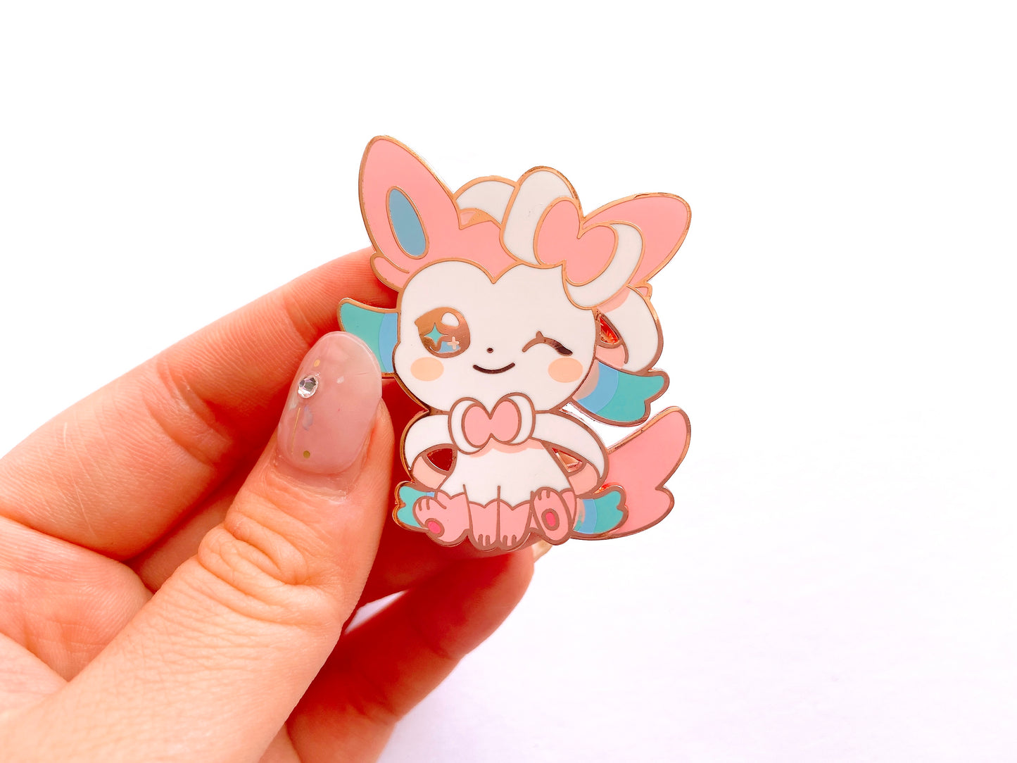 Sylveon Bobble Tail Enamel Pin