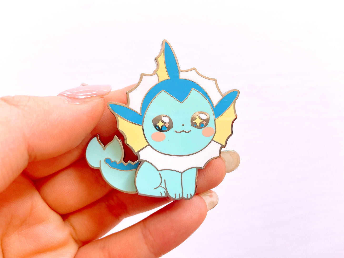 Vaporeon Bobble Tail Enamel Pin