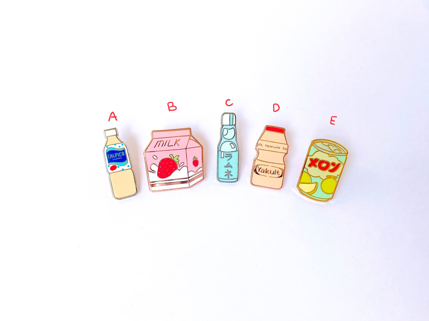 Japanese Drinks Enamel Pins 1”