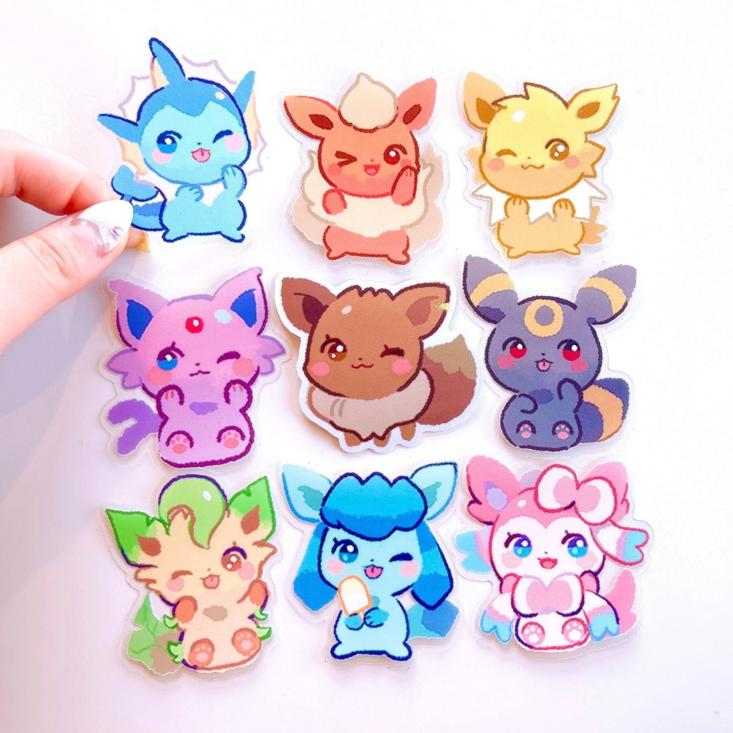 Eevee Clear Sticker Set (9pcs)