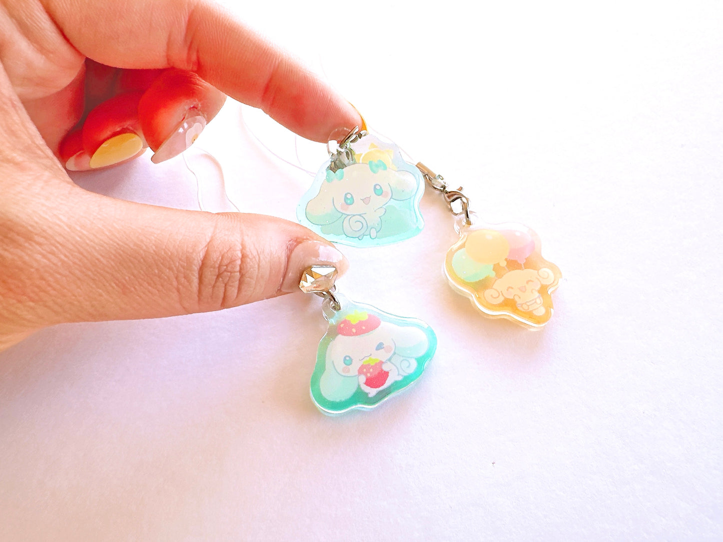ClNNAM0N R0LL Mini Charms (1.5 inch Clear Acrylic)