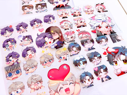 Love and Deepspace Sticker Sheets