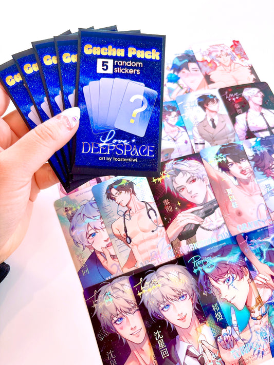 Gacha Pack: 5 random photocard stickers [Love and Deepspace]