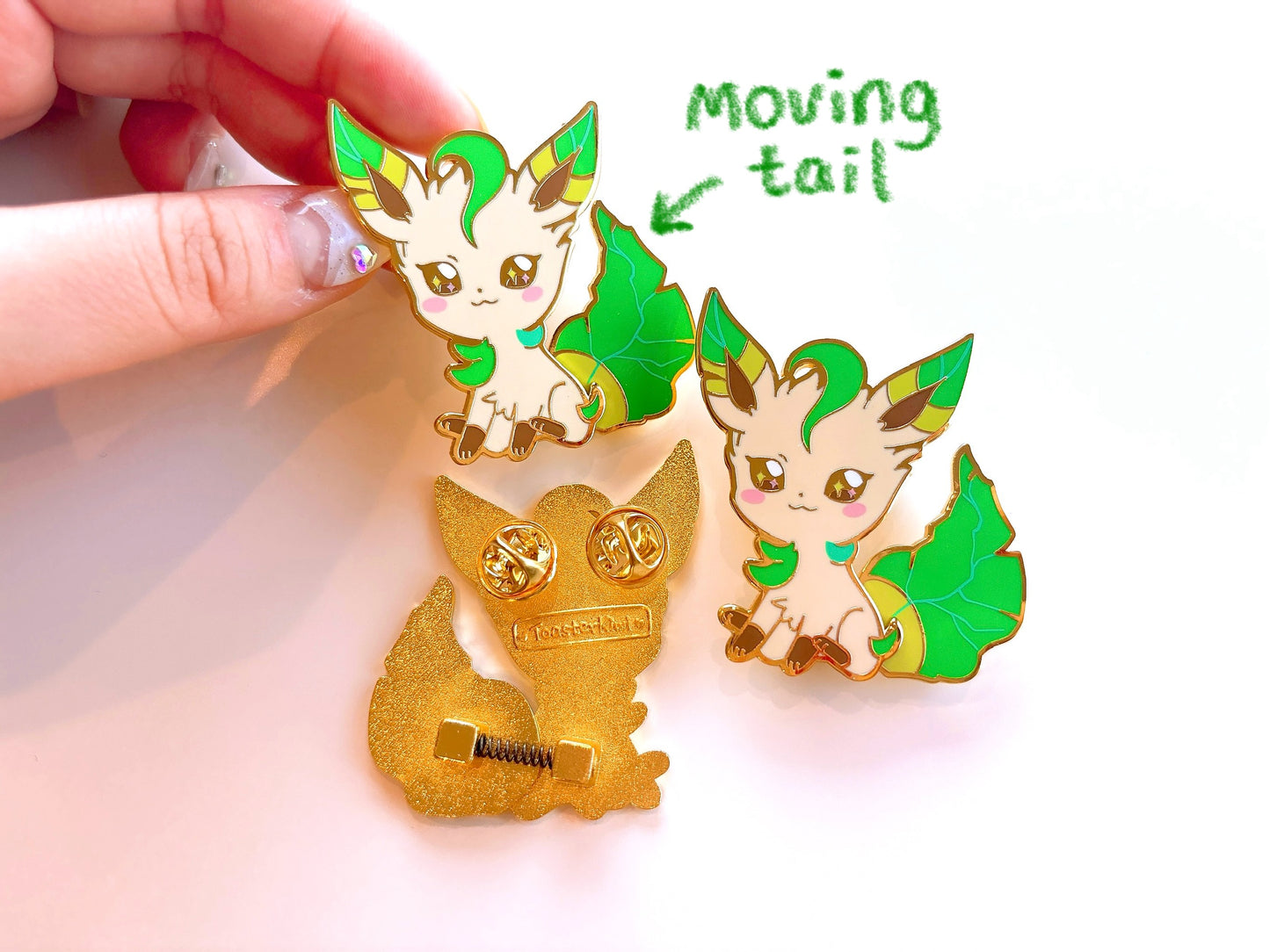 Leafeon Fidget Toy Pin