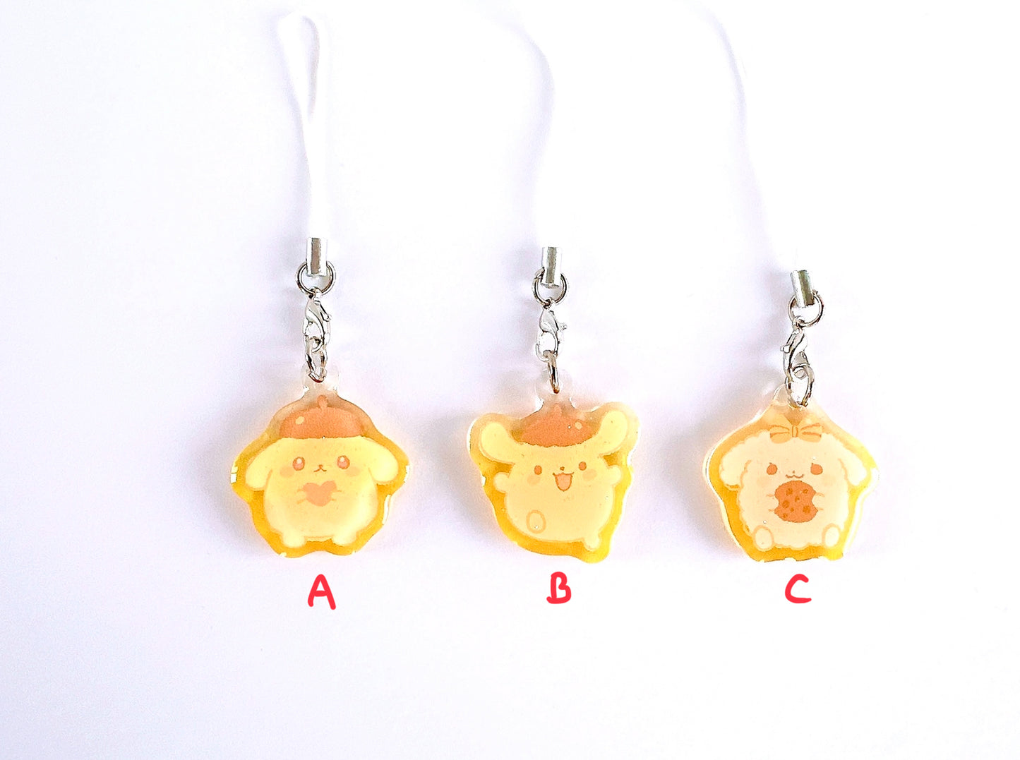 P0MP0M PUDDlNG Mini Charms (1.5 inch Clear Acrylic)