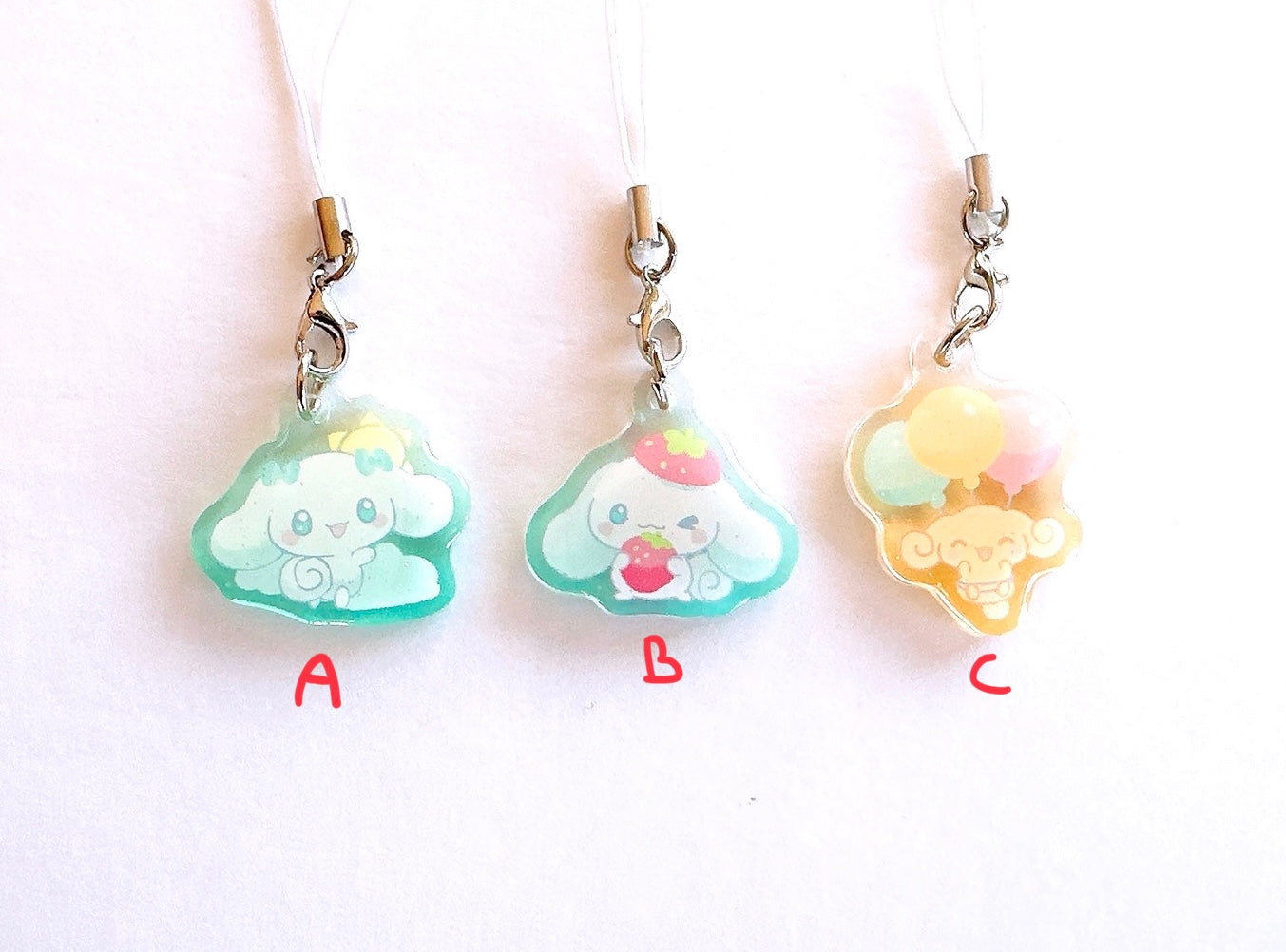 ClNNAM0N R0LL Mini Charms (1.5 inch Clear Acrylic)
