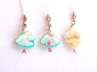ClNNAM0N R0LL Mini Charms (1.5 inch Clear Acrylic)