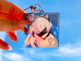 Nier Automata 9S Silver Foil Keychain (2 inch, Double-Sided, Clear Acrylic)