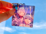 Raiden Shogun Holographic Foil Keychain (2 inch, Double-Sided, Clear Acrylic)