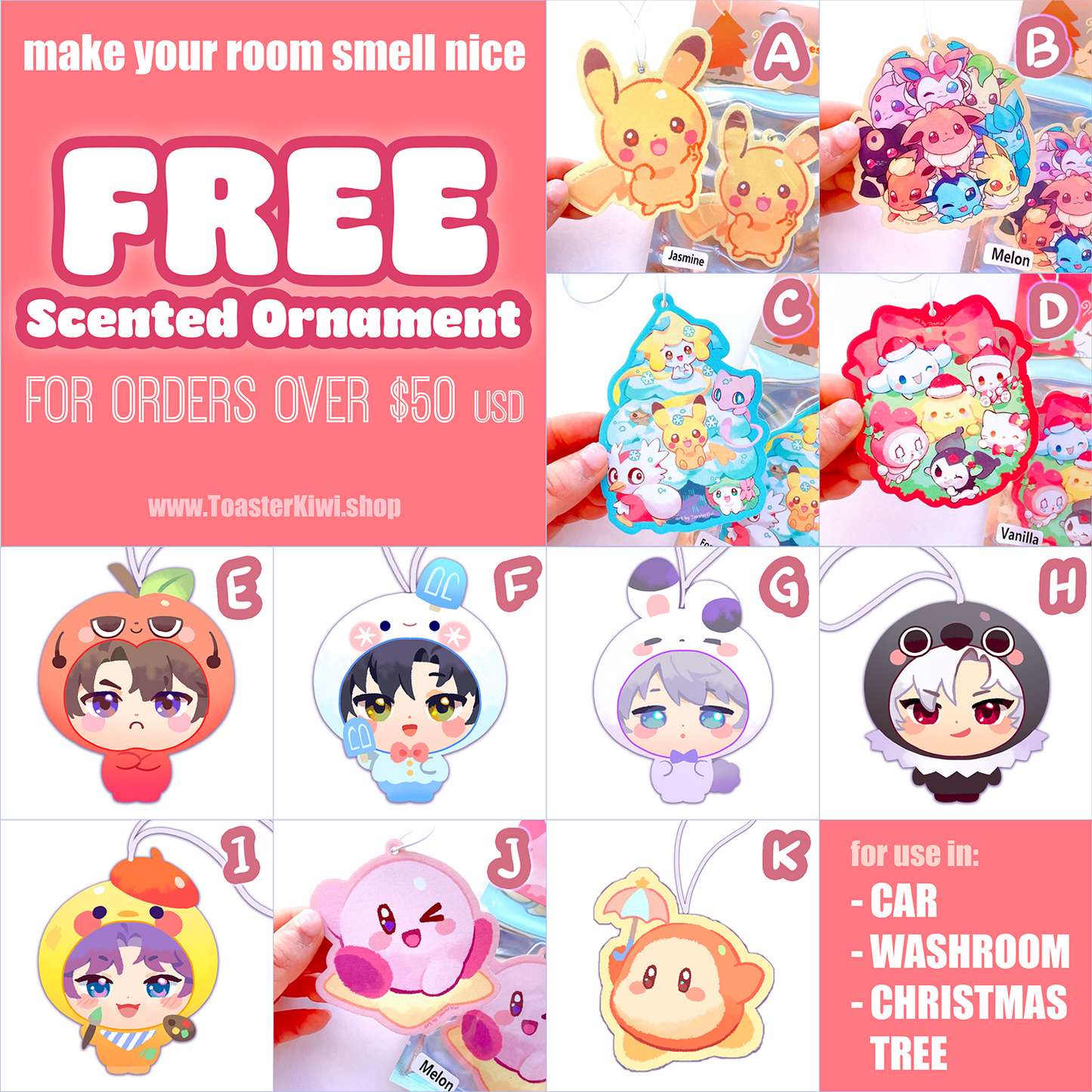 Scented Ornament【FREE for orders over $50 USD】