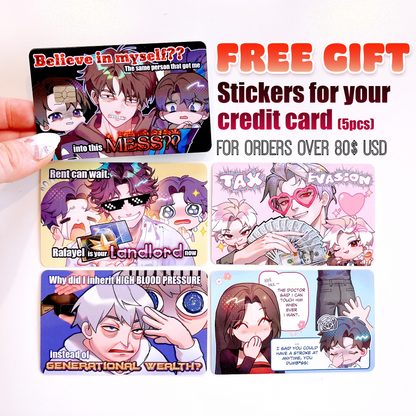 LaDS CREDIT CARD SKINS 5pc-set【FREE for orders over $80 USD】