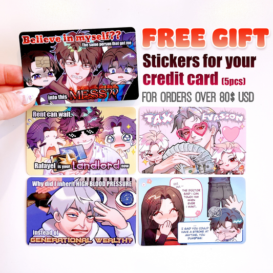 LaDS CREDIT CARD SKINS 5pc-set【FREE for orders over $80 USD】