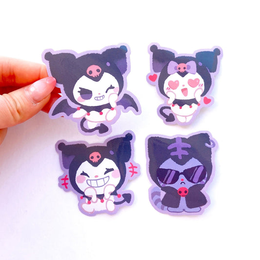 Kuromi sticker set (4pcs)