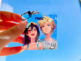 Final Fantasy VII Silver Foil Keychain (2 inch, Double-Sided, Clear Acrylic)