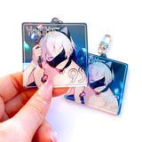 Nier Automata 9S Silver Foil Keychain (2 inch, Double-Sided, Clear Acrylic)