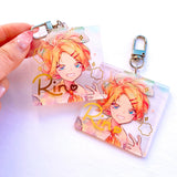 Kagamine Rin Gold Foil Keychain (2 inch, Double-Sided, Clear Acrylic)