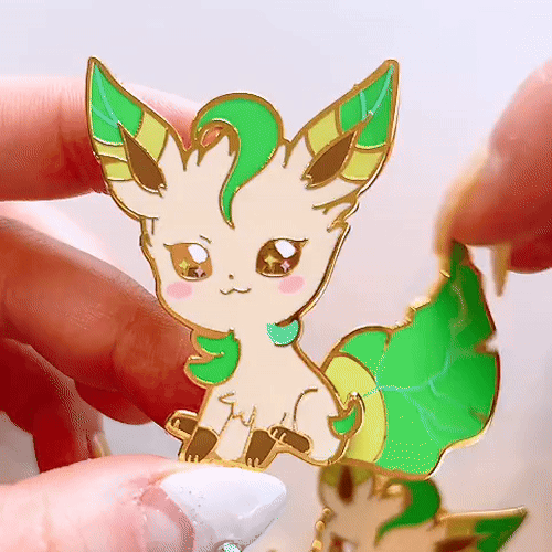 Leafeon Fidget Toy Pin