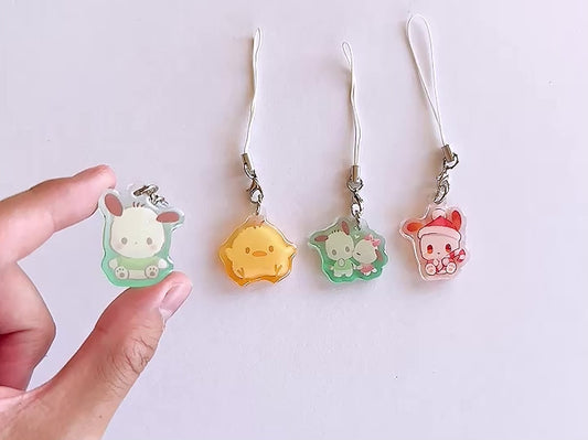 P0CHACC0 Mini Charms (1.5 inch Clear Acrylic)