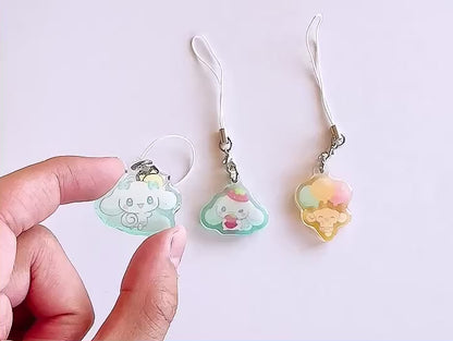 ClNNAM0N R0LL Mini Charms (1.5 inch Clear Acrylic)