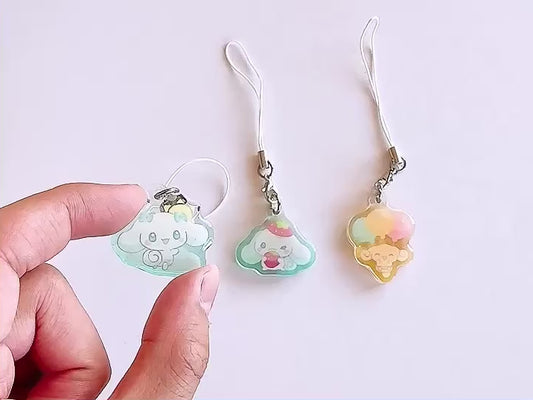 ClNNAM0N R0LL Mini Charms (1.5 inch Clear Acrylic)