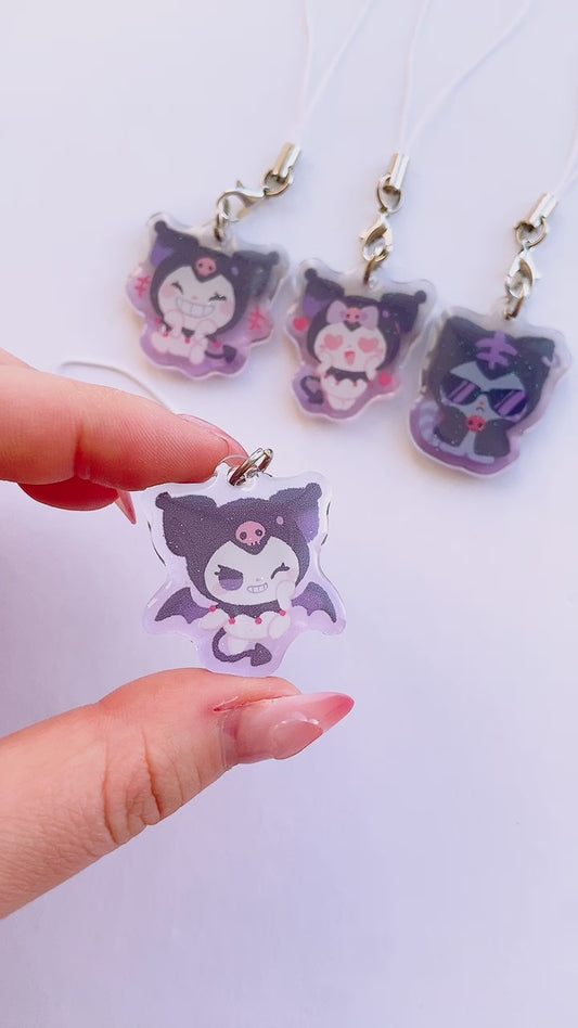 KUR0Ml Mini Charms (1.5 inch Clear Acrylic)