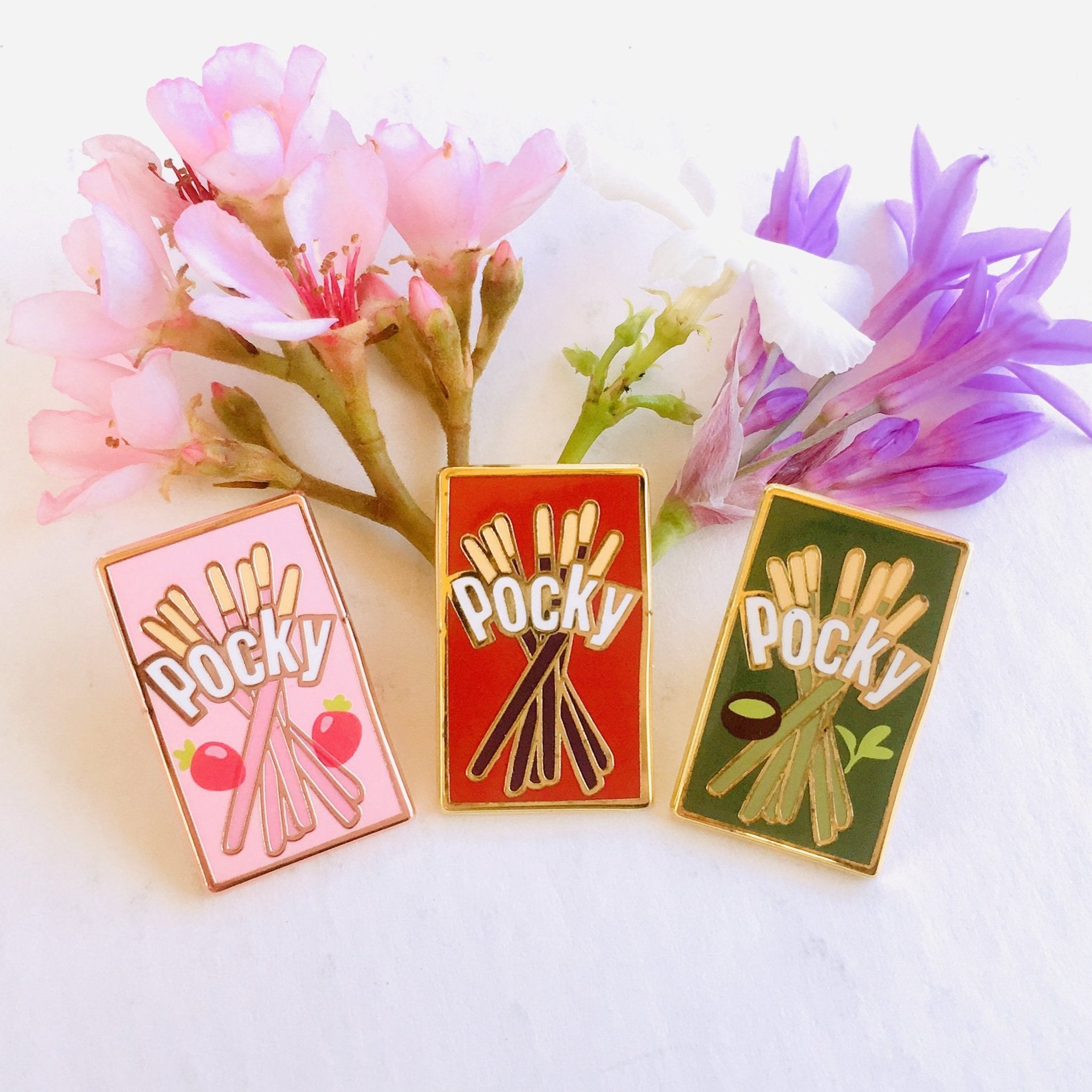 Pocky Enamel Pins 1” – ToasterKiwi Shop