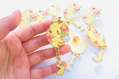 Pikachu Dangling Tail Enamel Pin 3.5"