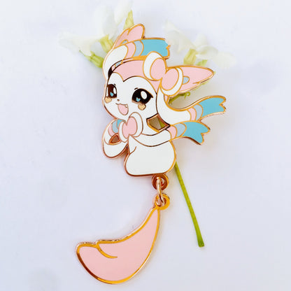 Sylveon Dangling Tail Enamel Pin 3.5"
