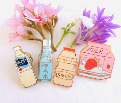 Japanese Drinks Enamel Pins 1”