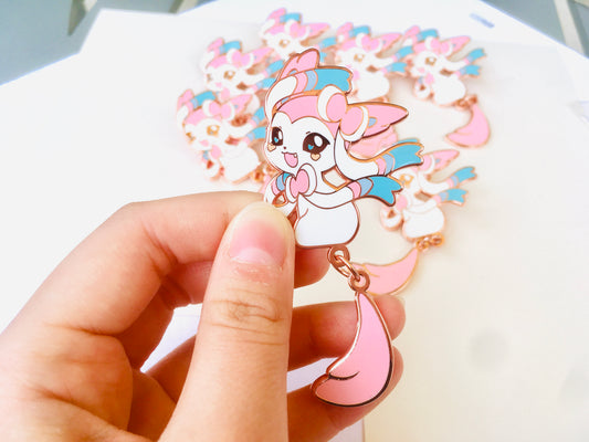 Sylveon Dangling Tail Enamel Pin 3.5"