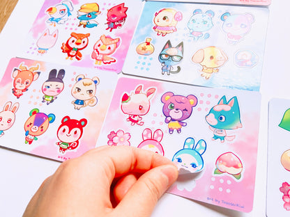 Animal Crossing Sticker Sheets (4x6 inch vinyl)