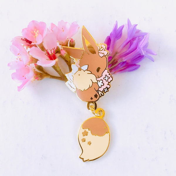 Eevee Dangling Tail Enamel Pin 3.5