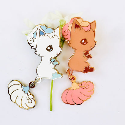 Vulpix Dangling Tail Enamel Pin 3.5"