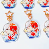 Two-Flavor Shaved Ice Todoroki Charms (2 inch Clear Acrylic)