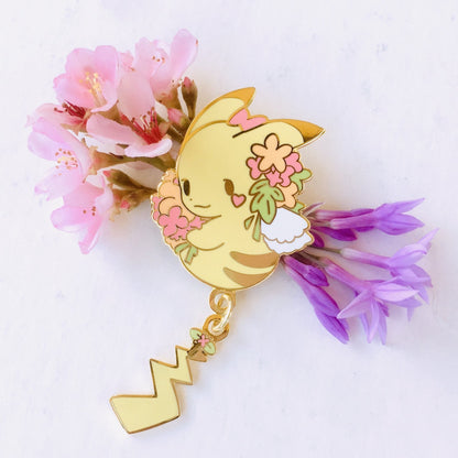 Pikachu Dangling Tail Enamel Pin 3.5"
