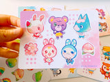 Animal Crossing Sticker Sheets (4x6 inch vinyl)
