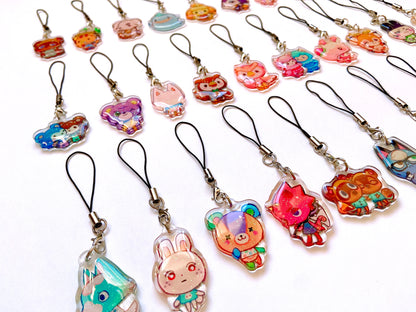 Animal Crossing Mini Charms (1.5 inch Clear Acrylic)